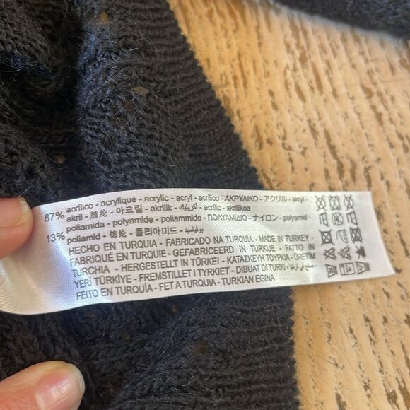 ZARA Black Knit Cardigan Top Jacket size S - Picture 10 of 14